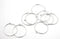 earring hoops, silver plated brass, 25 x 25mm, 20 pieces, silver earrings, ear ring hoops, hoop ear ring,